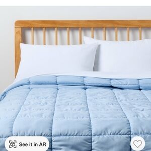 Light Blue Quilted Comforter